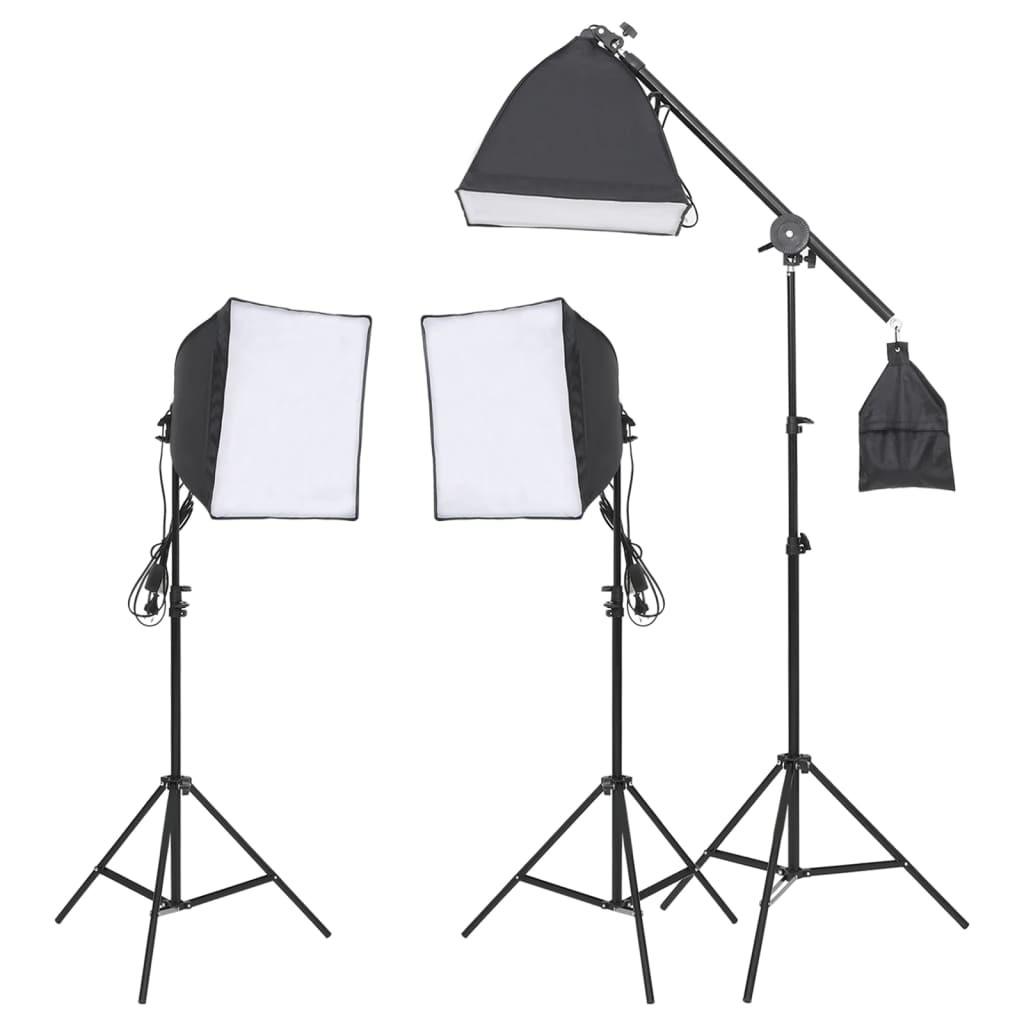 Belysningssæt Til Fotostudio Med Stativ Og Softbox