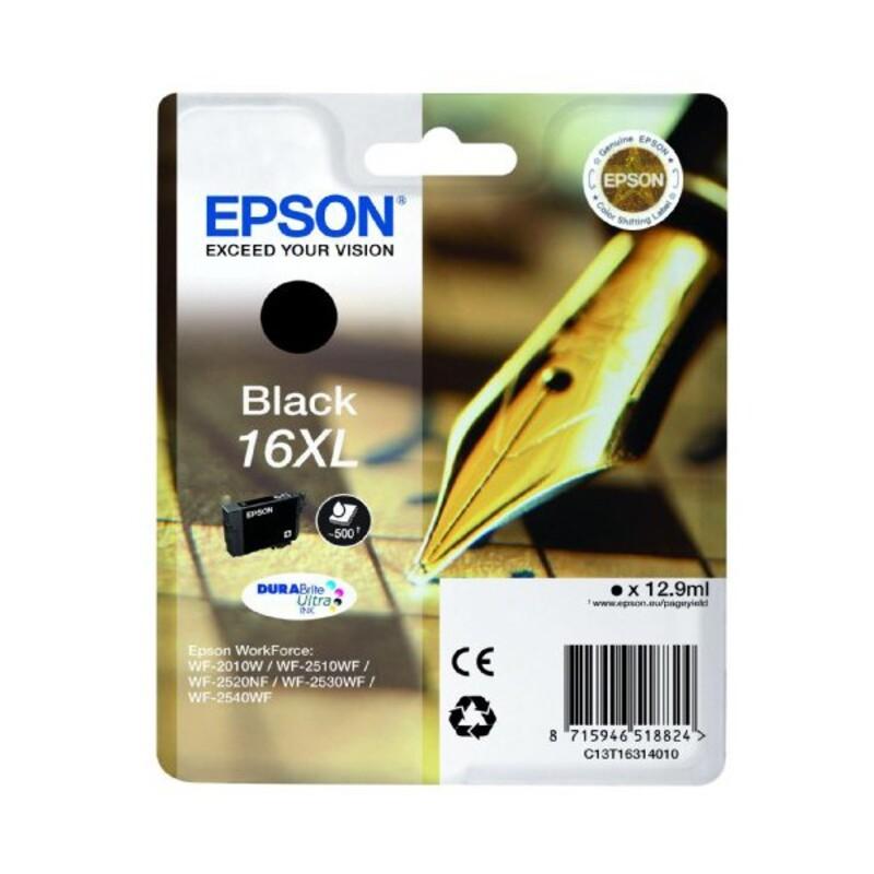Blækpatron Epson T16  Kompatibel Sort