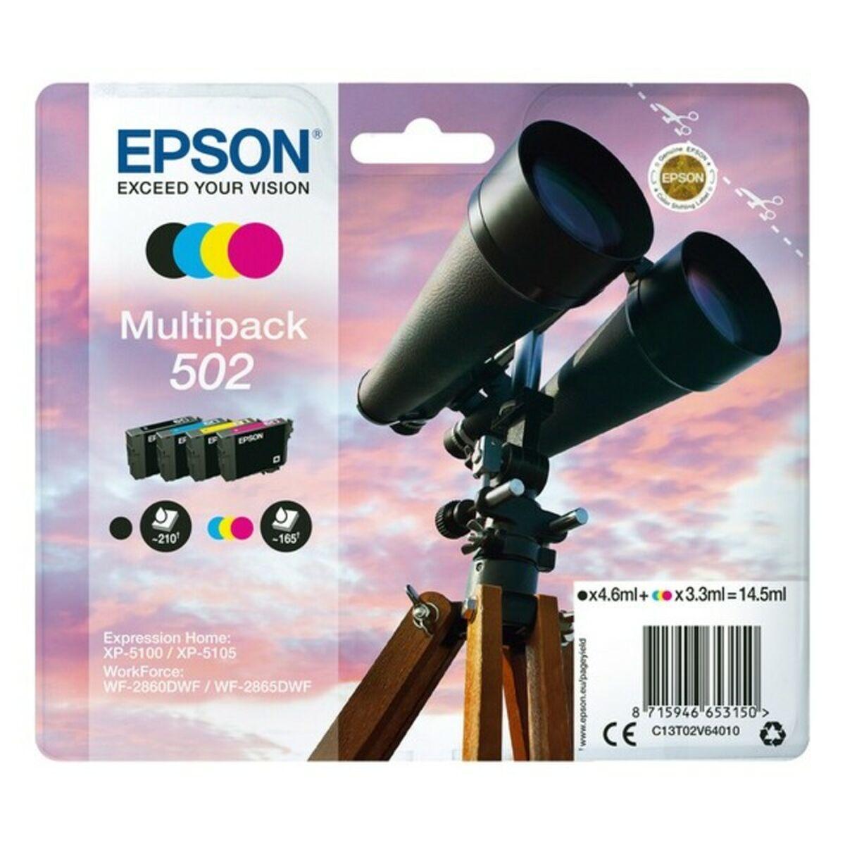 Blækpatron Multipack Epson 502 Sort Cyan Magenta Gul  14   Ml