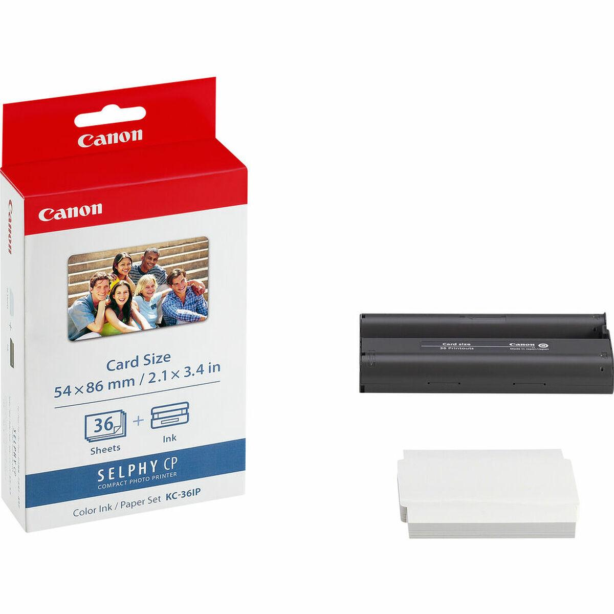 Blækpatron Til Fotoprinter Canon Kc-36ip Inkl Papir