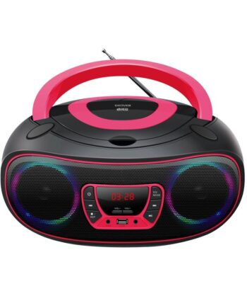 Denver Electronics Tcl-212btpink Bærbar Cd-boombox Med Fm  Usb   Bluetooth  Pink Sort