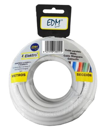 Edm Coaxial Tv-antennekabel Hvid  50          Mm