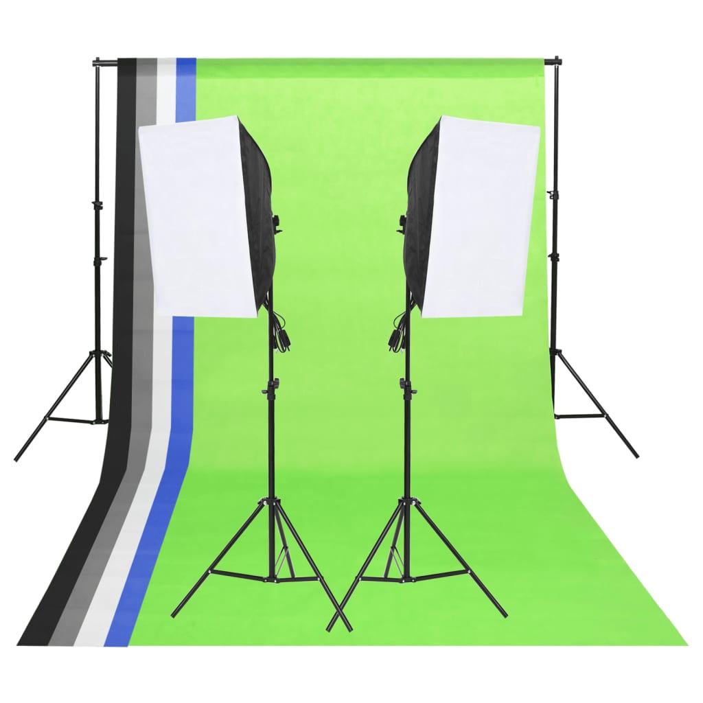 Fotolamper Med Baggrunde Og Softboxes