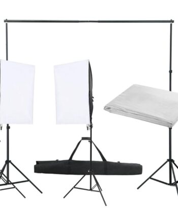 Fotostudiesæt Med Lampesæt Og Baggrund