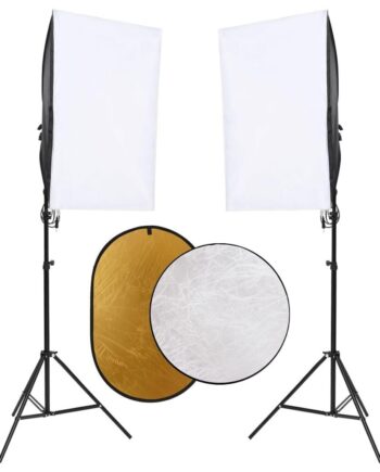 Fotostudiesæt Med Lampesæt Og Reflektor