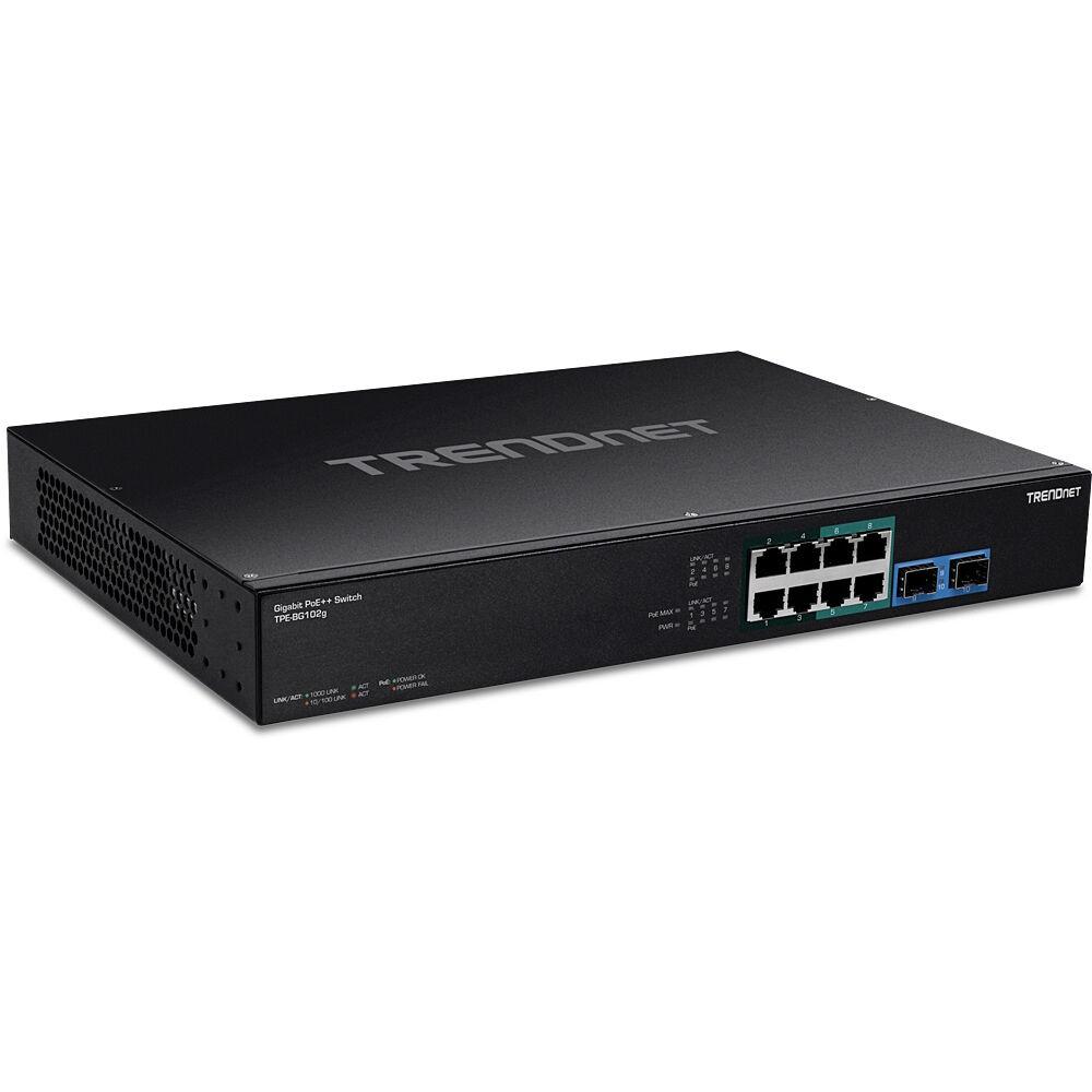 Trendnet Tpe-bg102g Gigabit Switch Porte Metal Sort