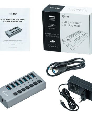 -tec Usb     Hub Med   Porte  36   Grå