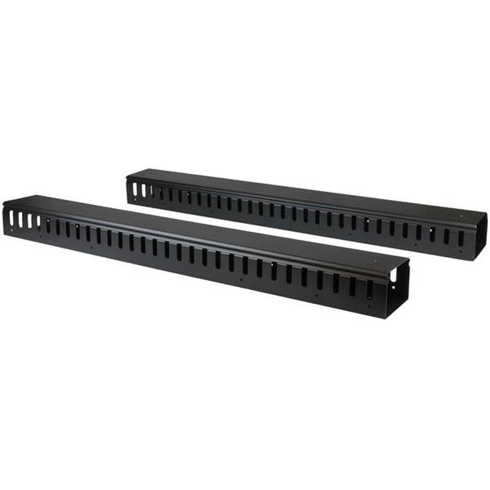 Startech Kabelholder Cmver40uf Vertikal Kabelarrangør 40 Enheder Sort