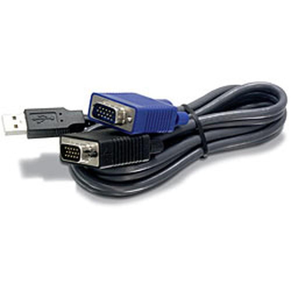 Trendnet Tk-cu15 Kvm-kabel Usb Og Vga Sort