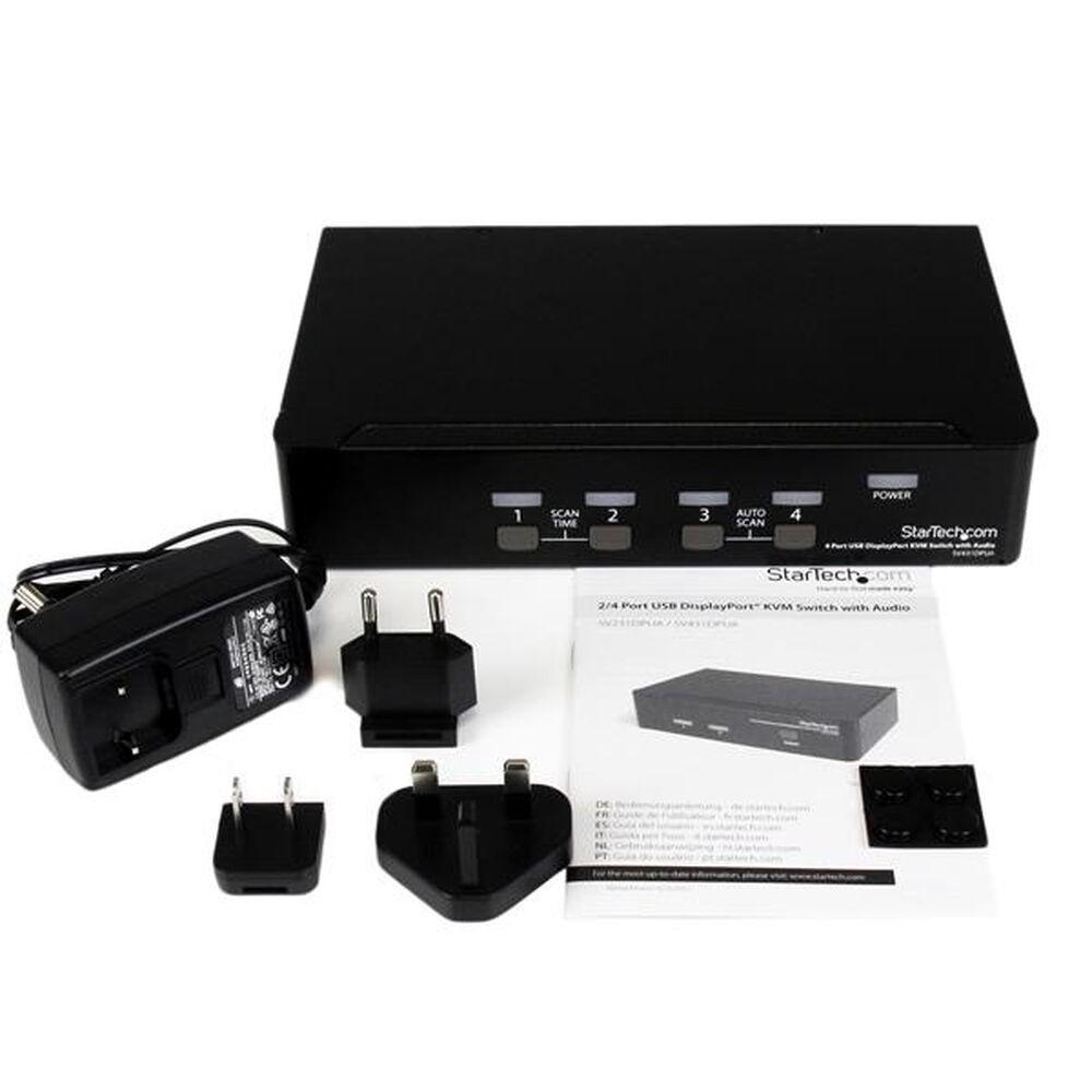 Startech Kvm-kontakt Sv431dpua -port Displayport Usb Med Lyd