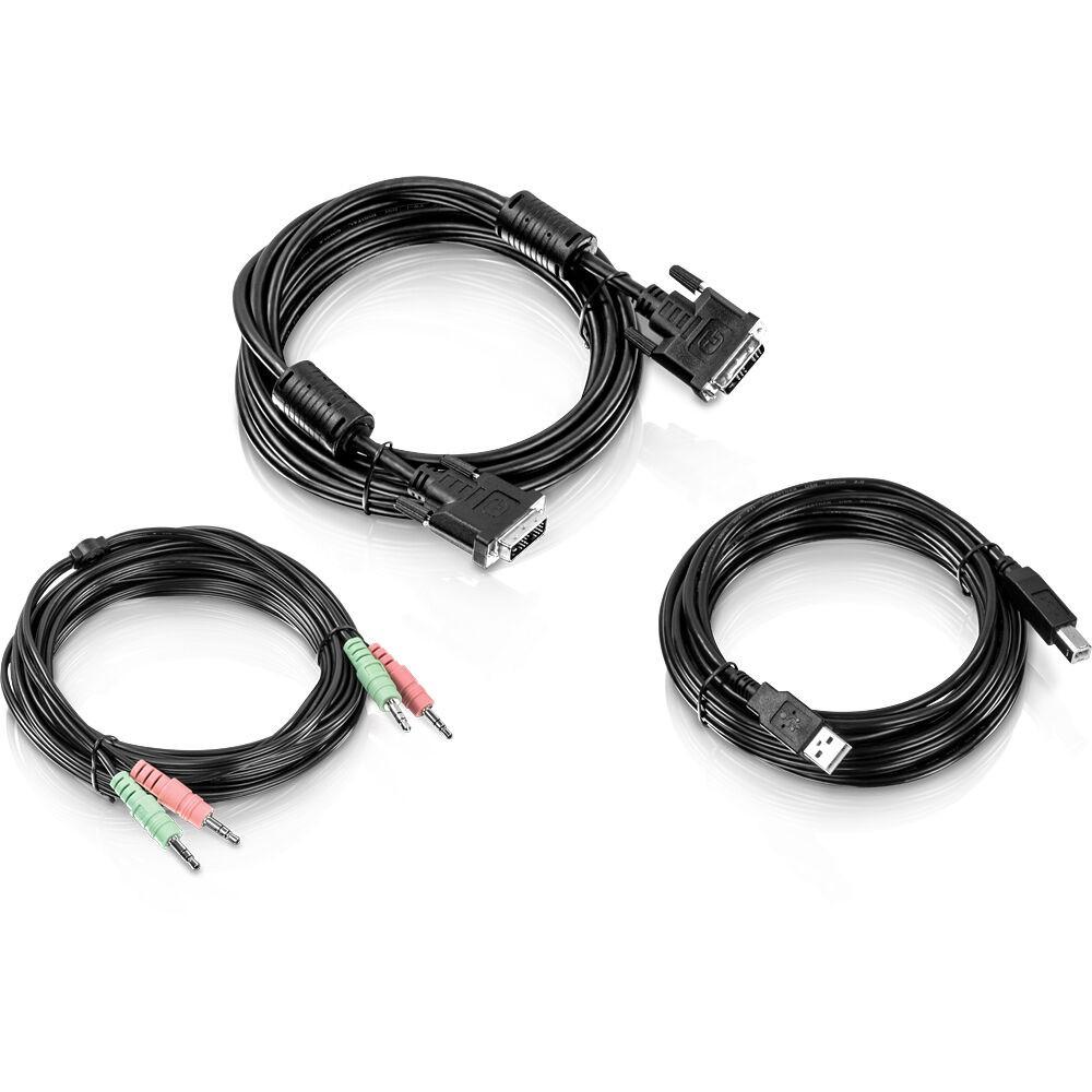 Trendnet Tk-cd15 Kvm-kabelsæt Usb Lyd Sort