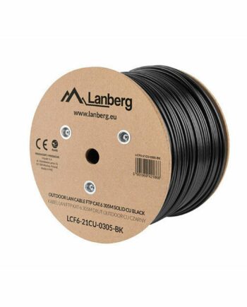 Lanberg Cat6 Ftp Netværkskabel 305    Sort  Stift  Flad