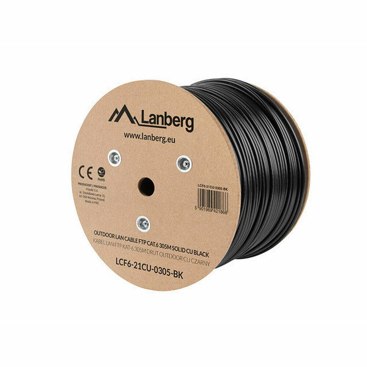 Lanberg Cat6 Ftp Netværkskabel 305 Sort Stift Flad