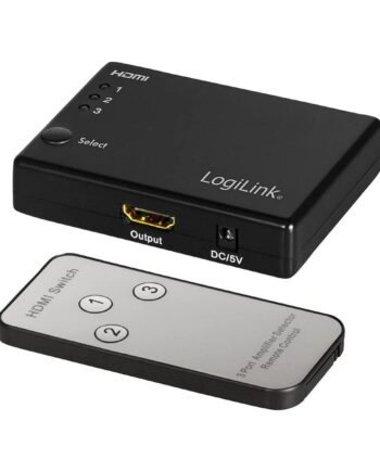 Logilink Hdmi-kommutator Med Fjernbetjening  Sort
