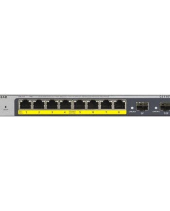 Netgear Gs110tp-300eus Smart Switch Sort Grå  10 Porte  Poe