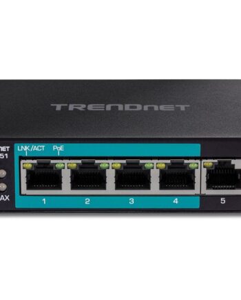 Trendnet Te-fp051 Poe Switch  -porte Sort