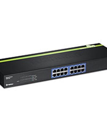 Trendnet Teg-s16g 16-port Netværksswitch  Metal  Sort