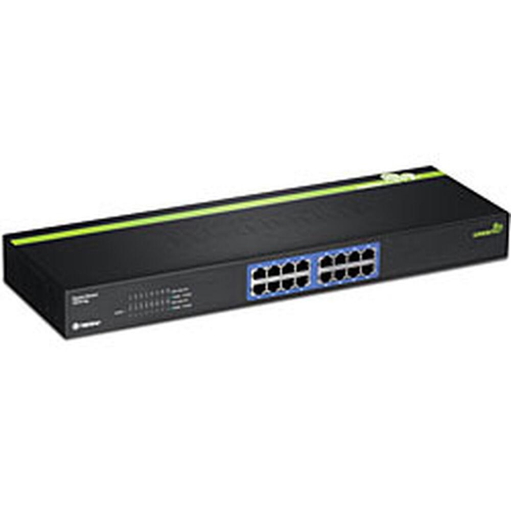 Trendnet Teg-s16g 16-port Netværksswitch Metal Sort