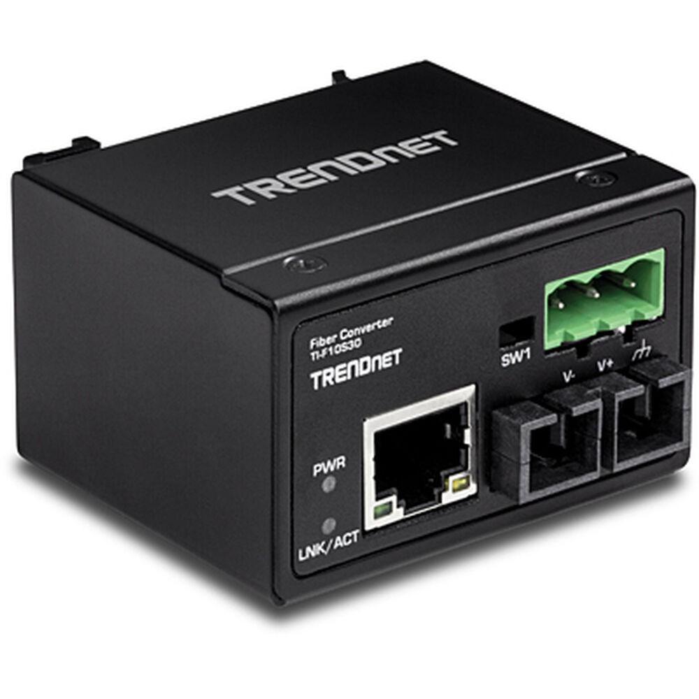 Trendnet Ti-f10s30 Fiber Switch Forstærket 12 Sort
