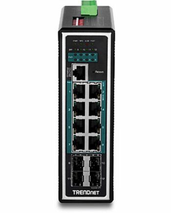 Netværksswitch Trendnet Ti-pg1284i 12 Porte  Sort