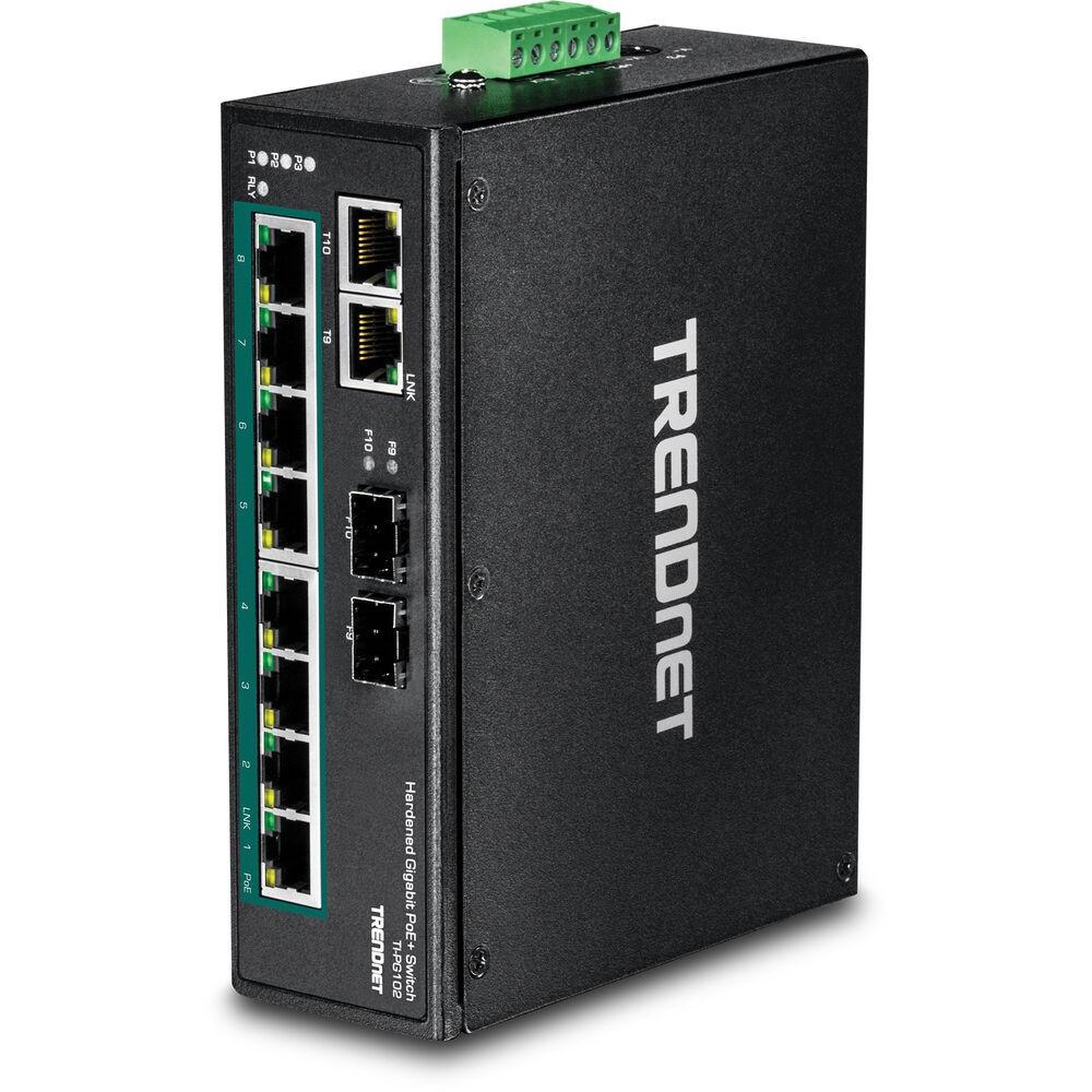 Trendnet Ti-pg102 Industriel Gigabit Poe Switch 10 Porte