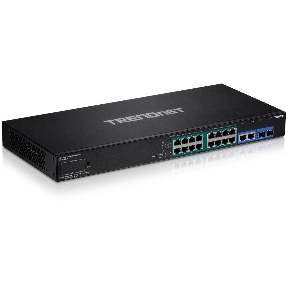 Trendnet Tpe-3018ls Poe Switch 18 Porte 1u Sort