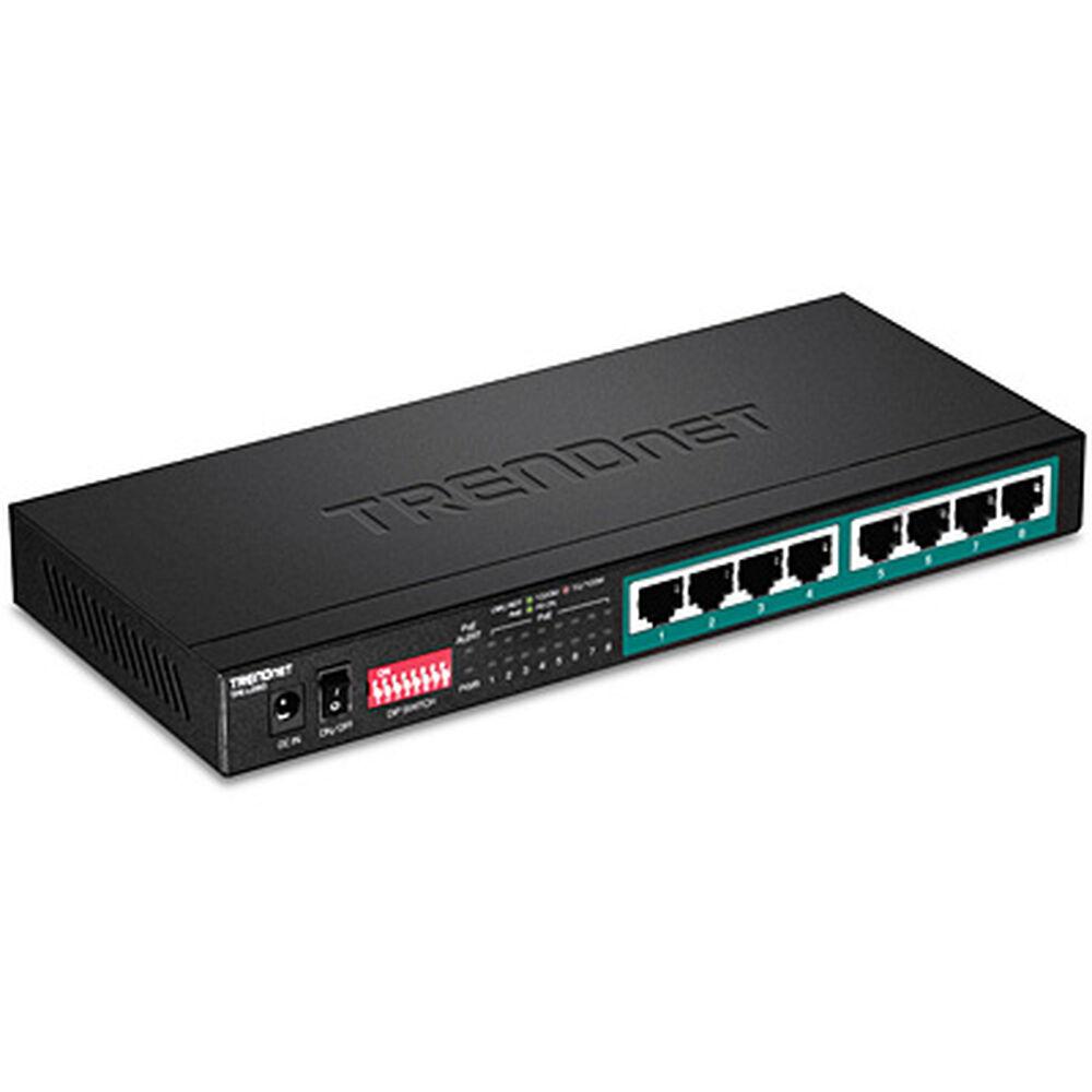 Trendnet Tpe-lg80 -port Poe Switch Rj-45 Sort Metal