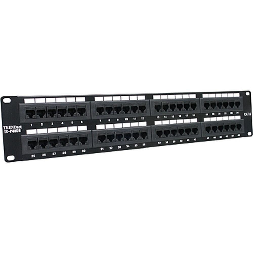 Patchpanel 48-port Cat6 Trendnet Rj45 Sort