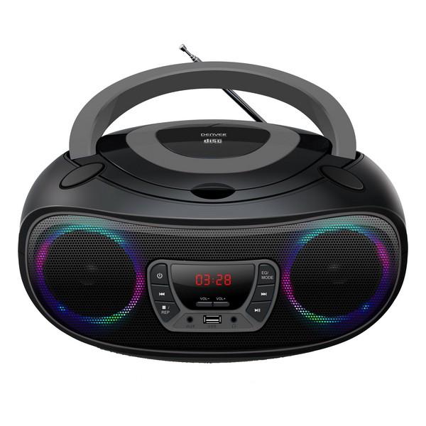Denver Electronics Tcl-212bt Grey Radio Cd Med Bluetooth  Mp3 Og Usb  Grå Sort