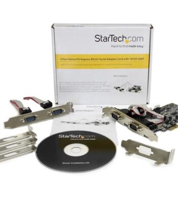 Startech Pcie Rs-232 Kort Pex4s553   Serielle Porte