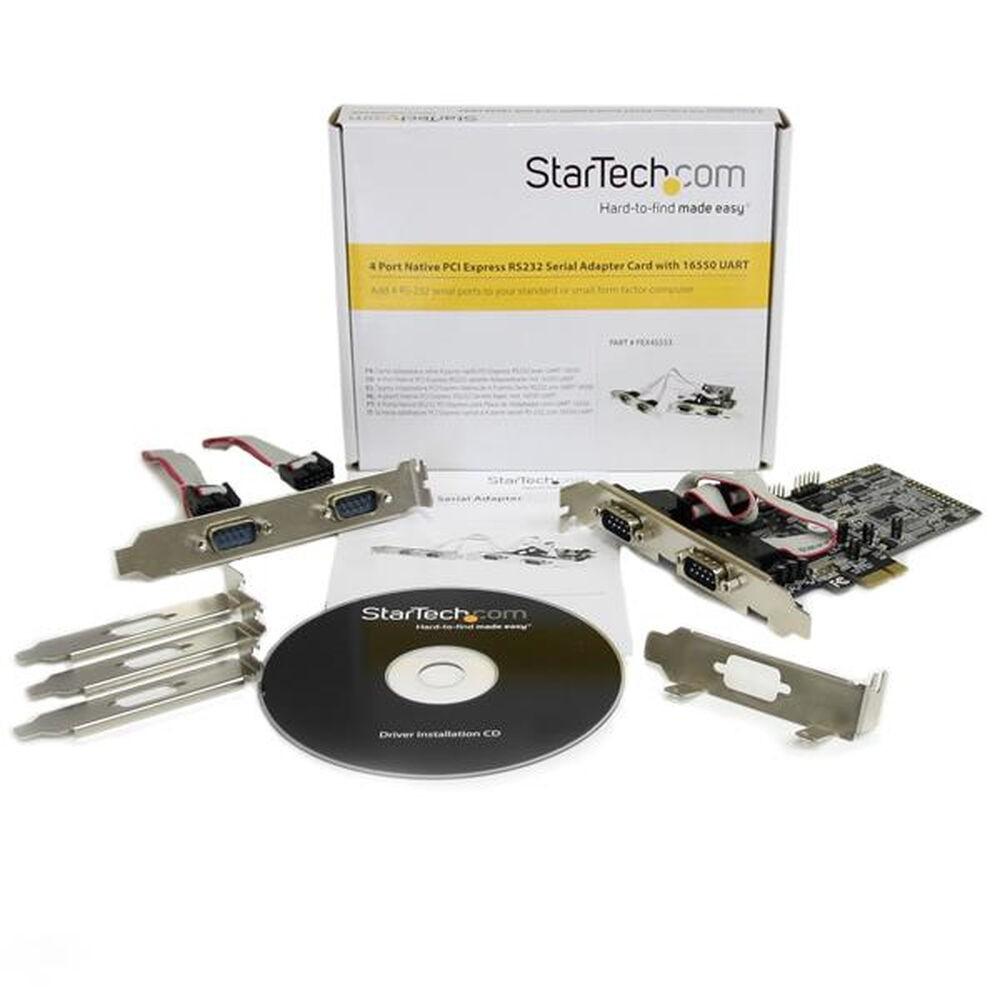Startech Pcie Rs-232 Kort Pex4s553 Serielle Porte