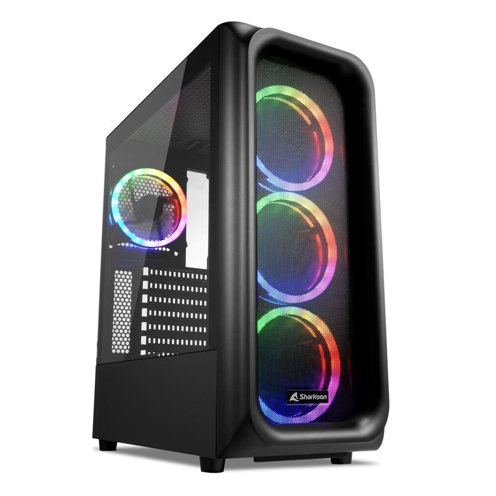 Sharkoon Tk5m Rgb Atx Semi-tårn Kabinet Sort