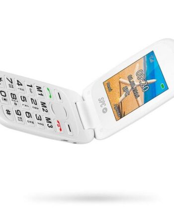 Spc Mobiltelefon Til ældre Hvid Klaptelefon Med Store Taster