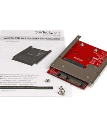 Startech Sat32msat257 Adapter Msata Til      Sata  Rød Sølv