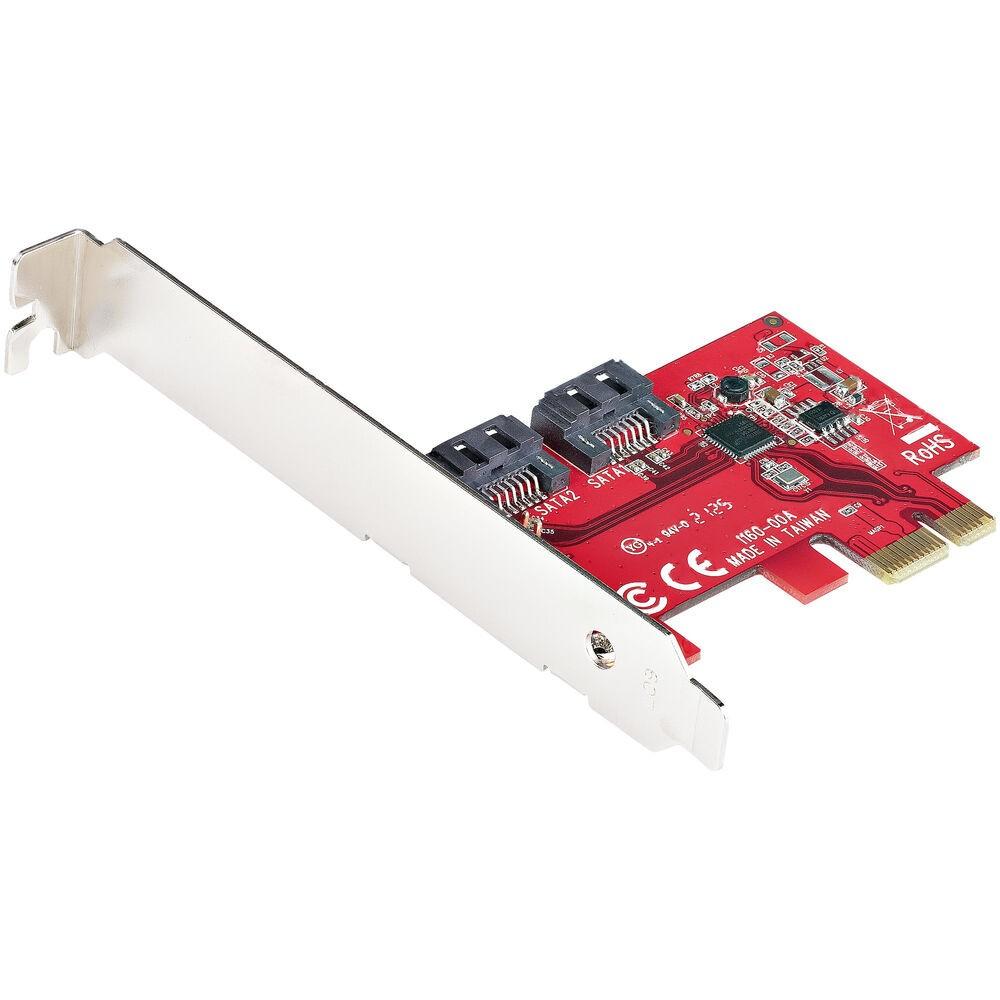 Startech Pcie Sata-controllerkort 2x Sata Rød Hvid