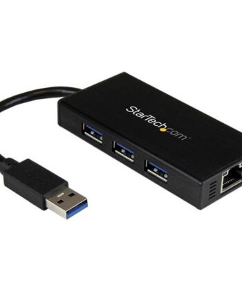 Startech St3300gu3b Netværksadapter Med 3x Usb     Og Gigabit Lan