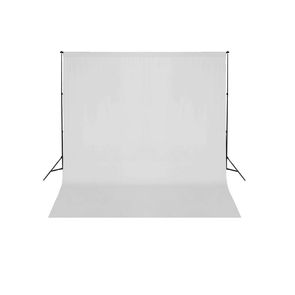 Stativsystem Til Fotobaggrund 600   300 Cm Hvid
