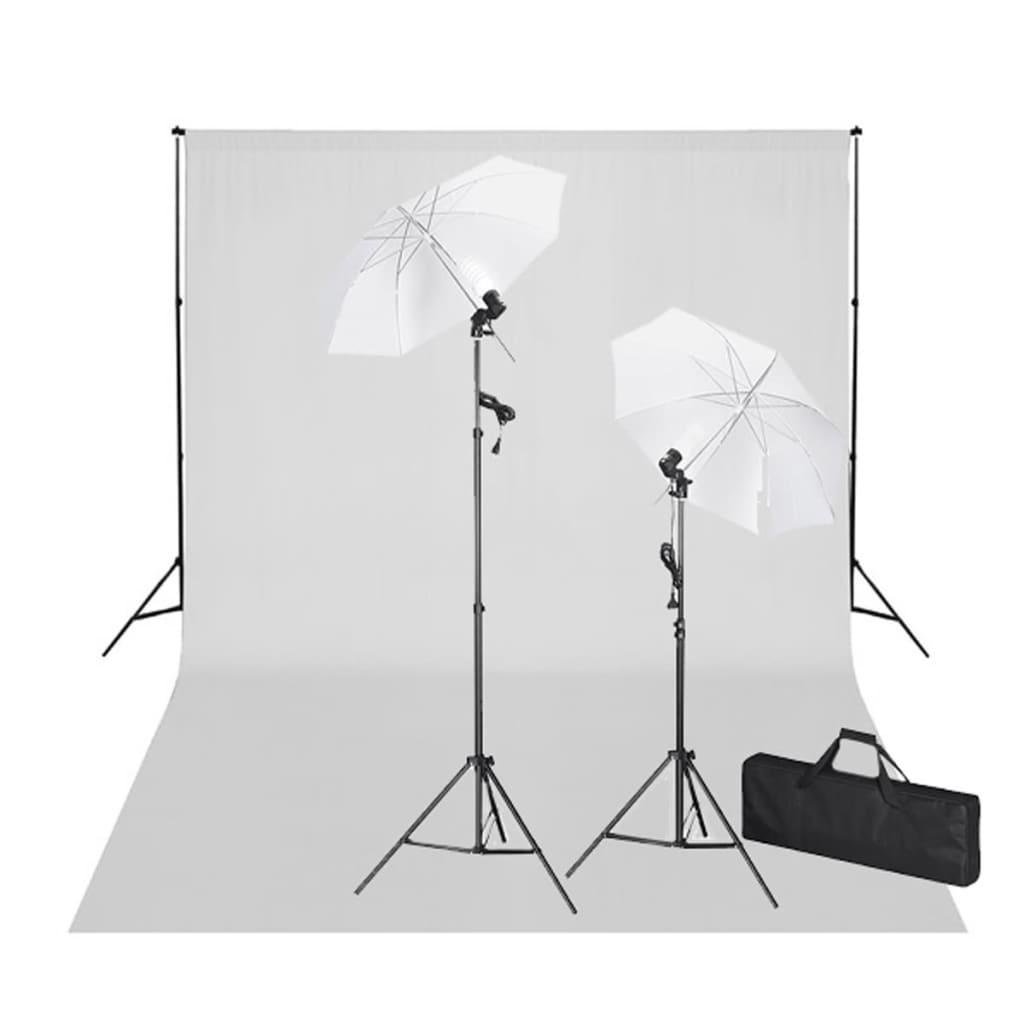 Studiosæt Med Hvid Fotobaggrund Og Lamper 600   300 Cm