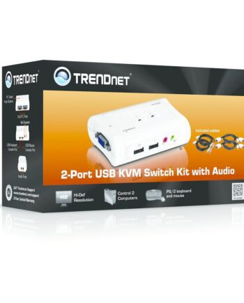 Trendnet Tk-209k  -port Usb Kvm-switch Med Audio  Hvid