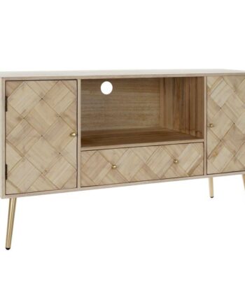 Tv-møbel 118   40   65 Cm Metal  Paulownia   Fyr  Lys Brun