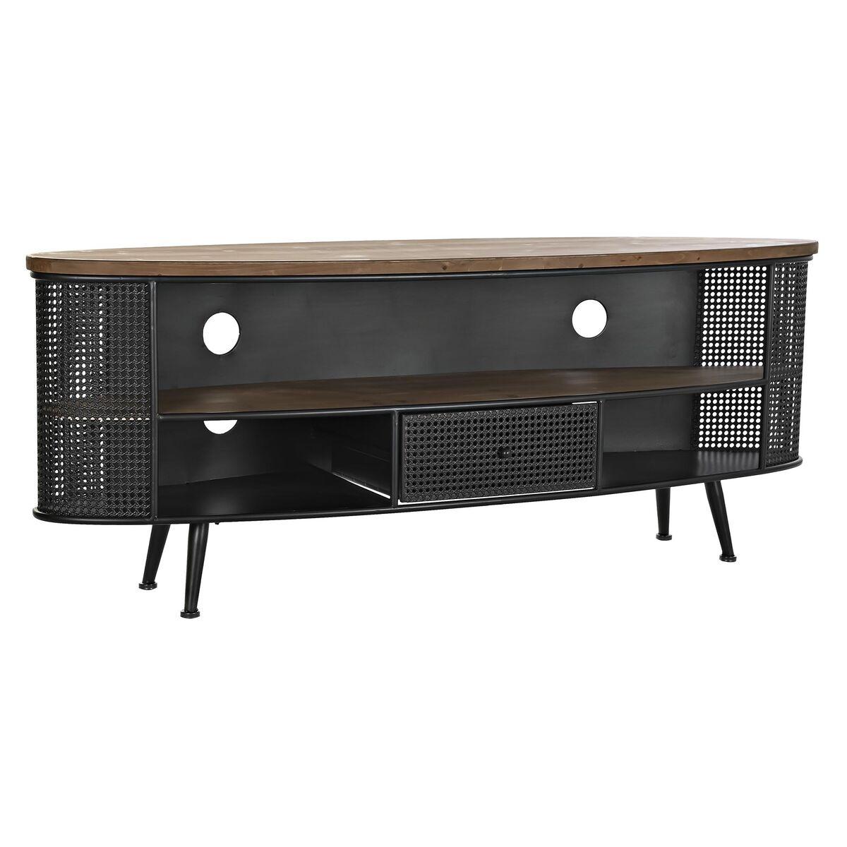 Tv-møbel Gran Og Metal 150 39 58 Cm Brun Sort