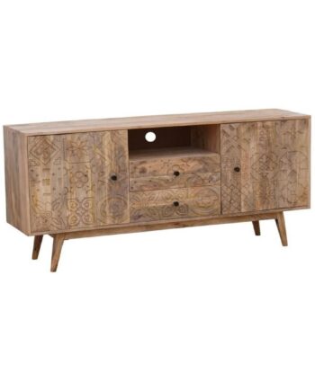Tv-møbel   Mangotræ  Natur Multifarvet 155   40   70 Cm