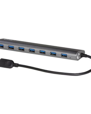 -tec Usb Hub U3hub778  -port Usb      Metal  Sølv Sort