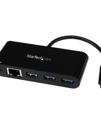 Startech Usb-  Hub Hb30c3agepd Med Ethernet Og Usb