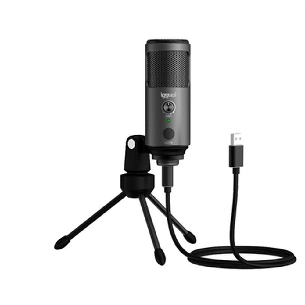 Usb Kondensatormikrofon Iggual Igg317273 Sort Grå