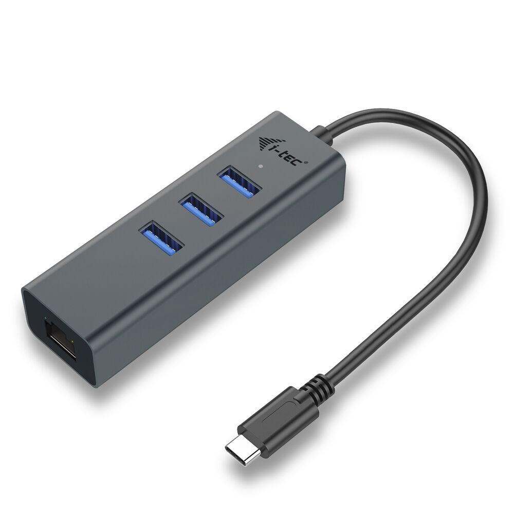Usb- Hub -tec C31metalg3hub Porte Gigabit Ethernet