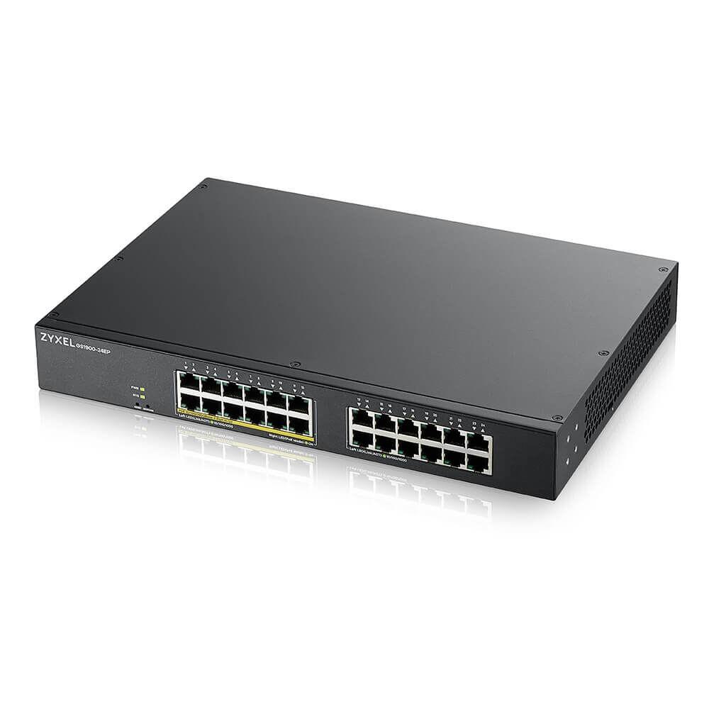 Zyxel Gs1900-24ep-eu0101f Gigabit Switch 24 Porte Poe Sort