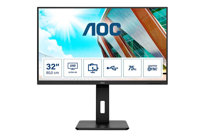 Aoc U32p2 Skærm Wled 31 Va 4ms 4k 3840x2160 Ved 60hz