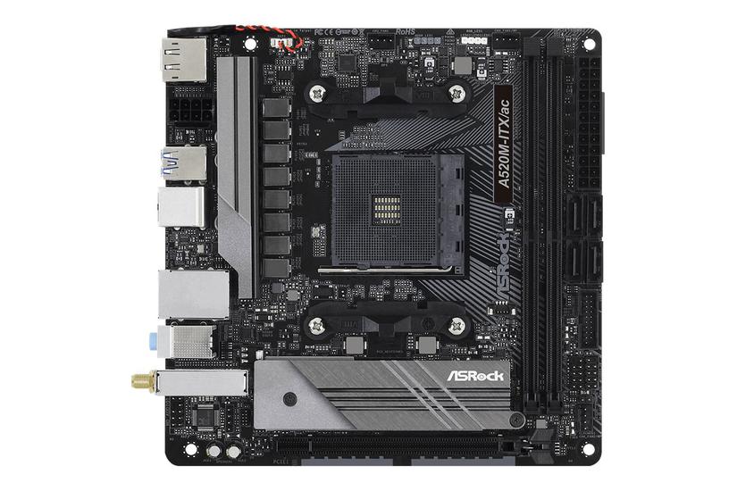 Asrock A520m-itx Ac Bundkort Mini Itx Socket Am4 Amd A520