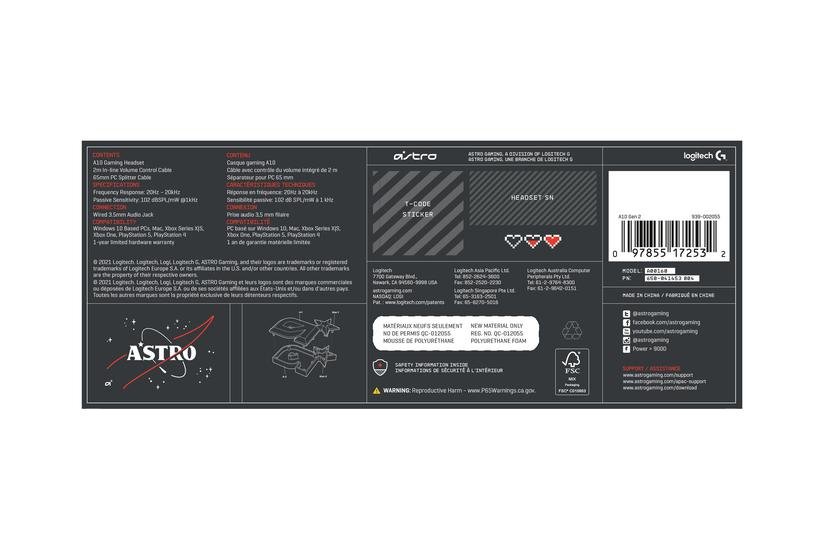 Astro Gaming A10 Gen Headset Mm Jackstik